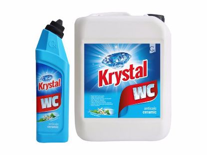 Obrázek Krystal WC kyselý na keramiku modrý 750 ml, 5l